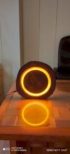 Wooden Oval Yellow Light Handmade Accesory
